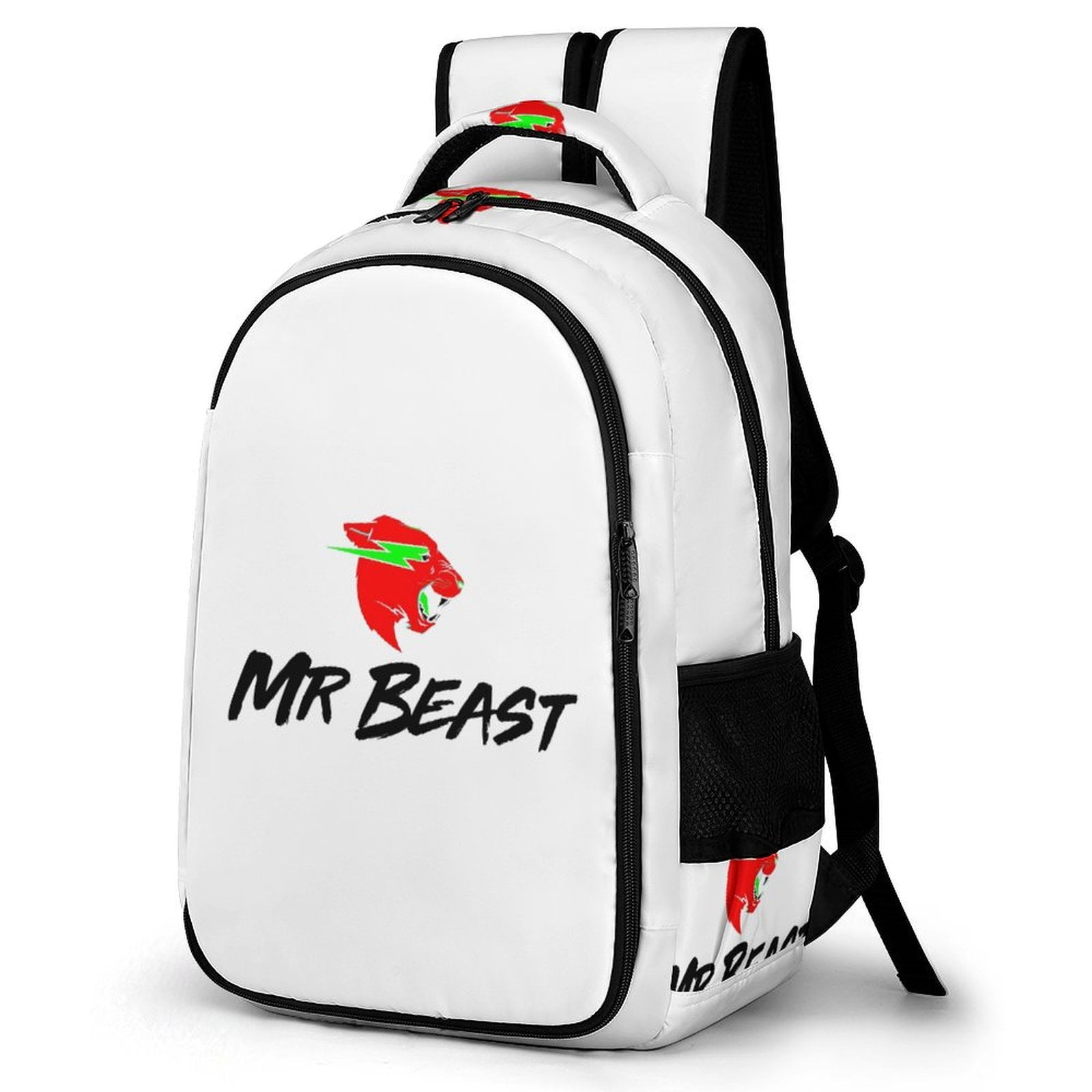Mr-Beast Backpack, Lightweight Dual Zippers School Backpacks