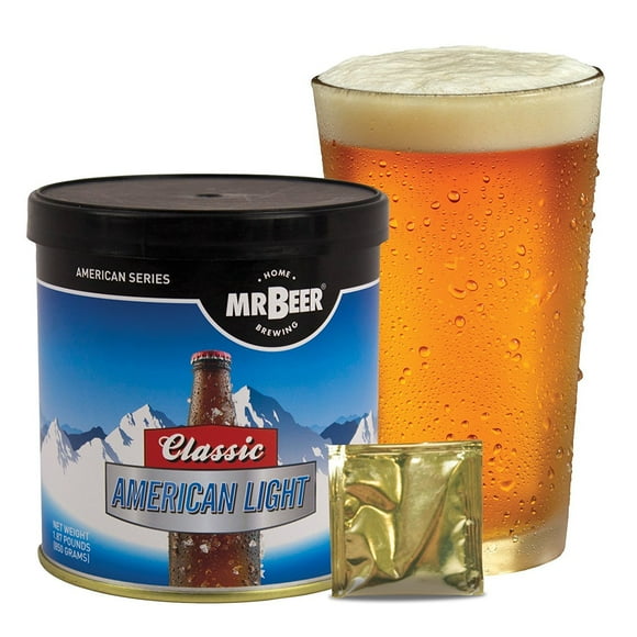 Mr. Beer Classic Light 2 Gallon Craft Beer Refill Kit, Contains Hopped Malt Extract Designed for Consistent, Simple and Efficient Homebrewing