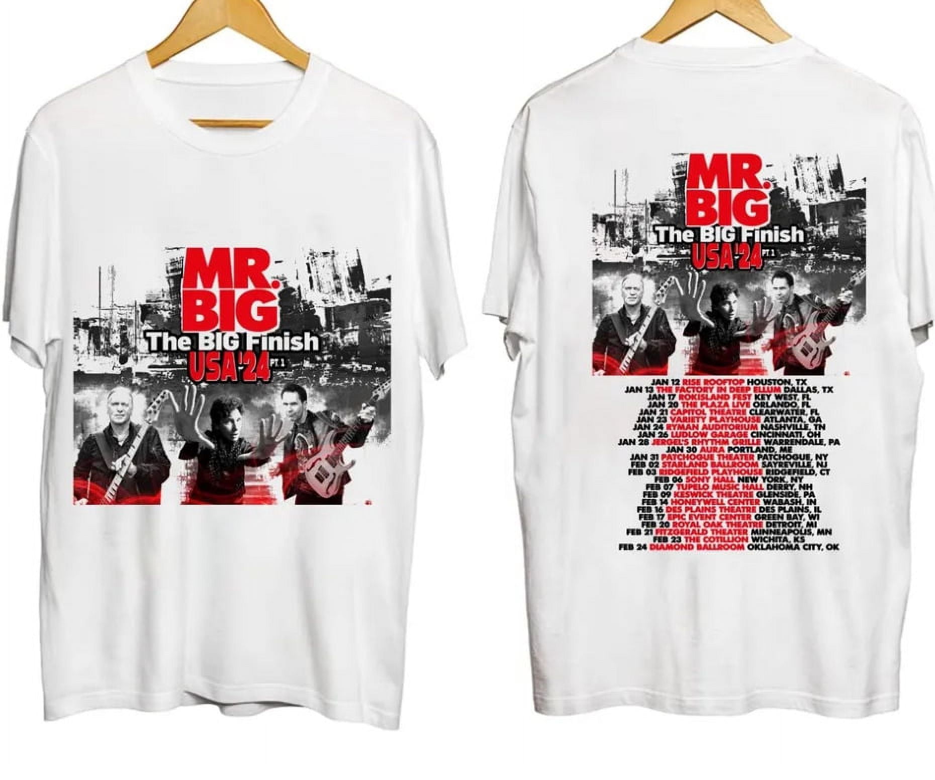 Mr Big The Big Finish Tour 2024 Shirt Mr Big Band Fan Shirt Shirt Mr big the big finish tour 2024 shirt mr big band fan shirt shirt