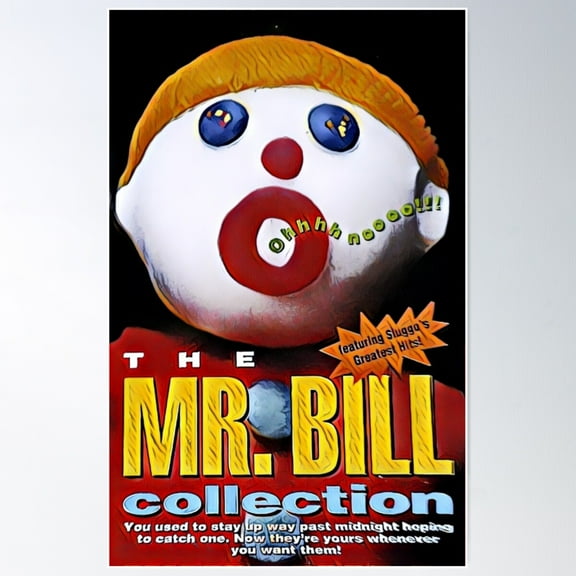 Mr. Bill - Graphic 1 Poster Wall Art, Modern Wall Decor For Living Room Bedroom, 8x12 UNFRAMED