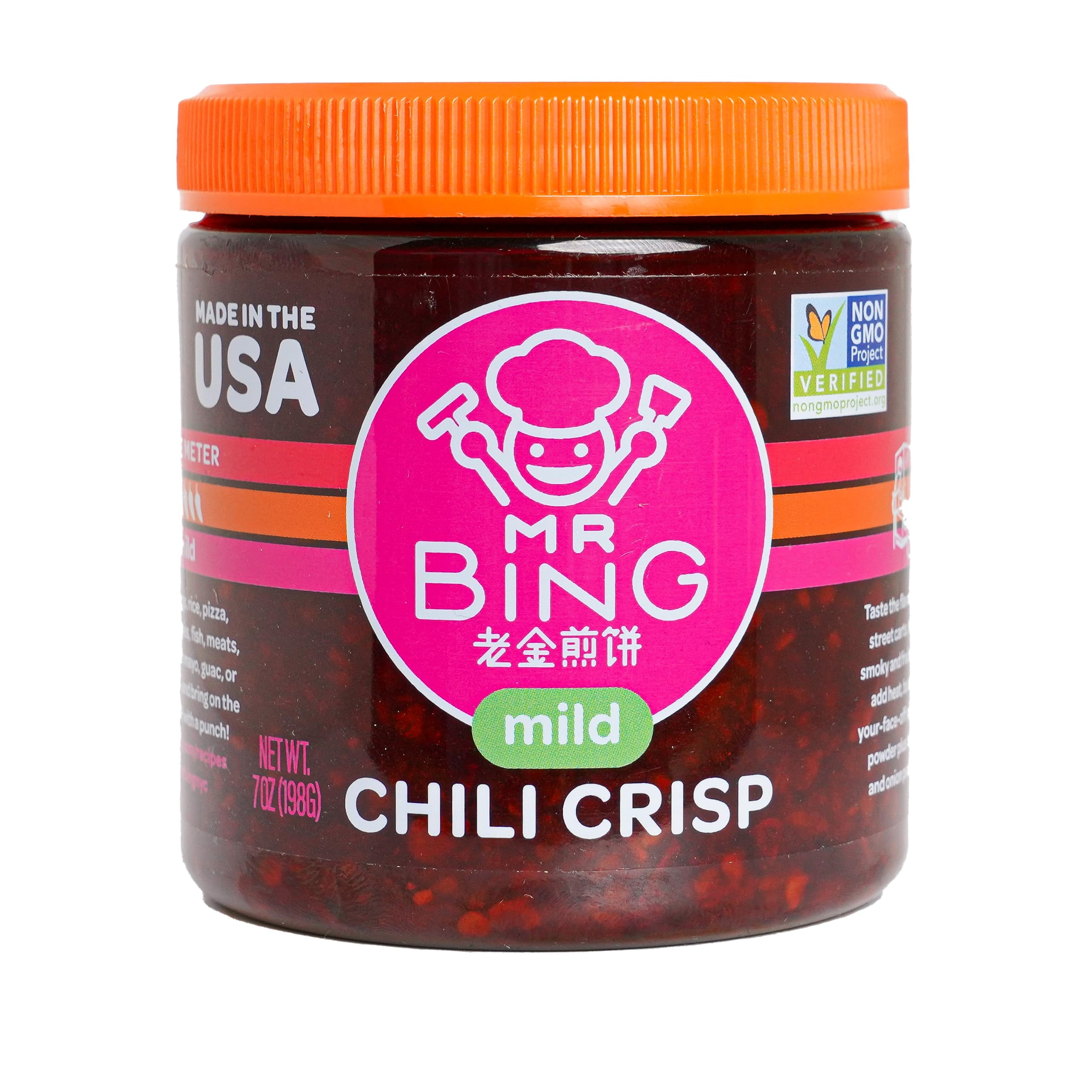 Mr Bing Chili Crisp OIF8 Mild Delicious, Flavorful & Crunchy Chili