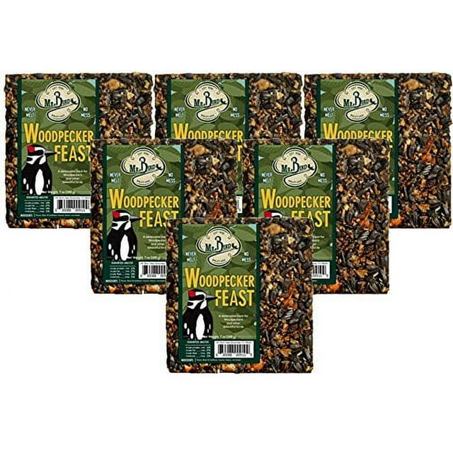 Mr. Bird Woodpecker Feast Small Wild Bird Seed Cake 7 oz. (6) - Walmart.com