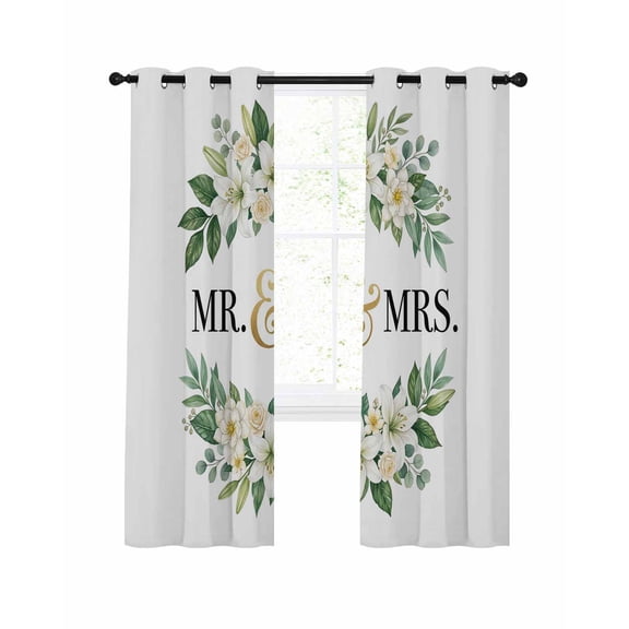 Mr Blackout Curtains for Bedroom Living Room, Mrs 96 In Long Thermal Insulated Room Darkening Drapes Grommet Window Treatments, 52 x 96 In