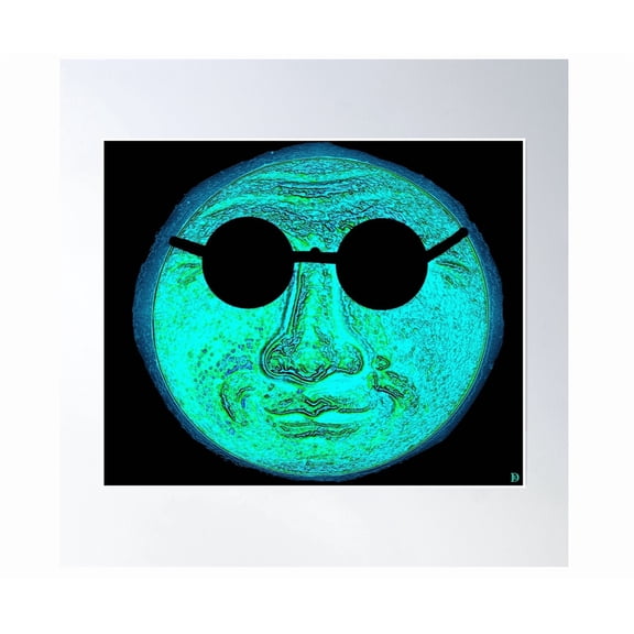 Mr. Blue Moon Poster Wall Art Modern Wall Decor Home Decor Office Wall Art Living Room Decor, Paper Poster Only