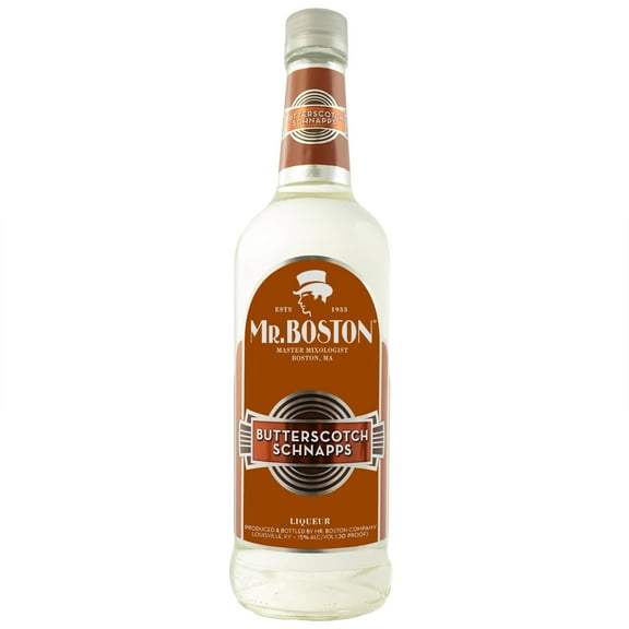 Mr. Boston Butterscotch Schnapps Liqueur, 750ml, 15% Alcohol, Cocktail Mixers