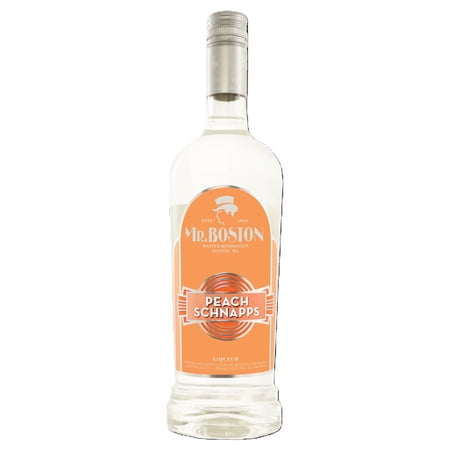Mr. Boston Peach Schnapps Liqueur, 750ml, 15% Alcohol, Cocktail Mixers