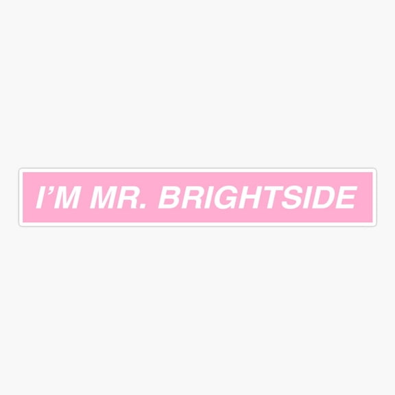 Mr Brightside Music Track Vinyl Decal Sticker