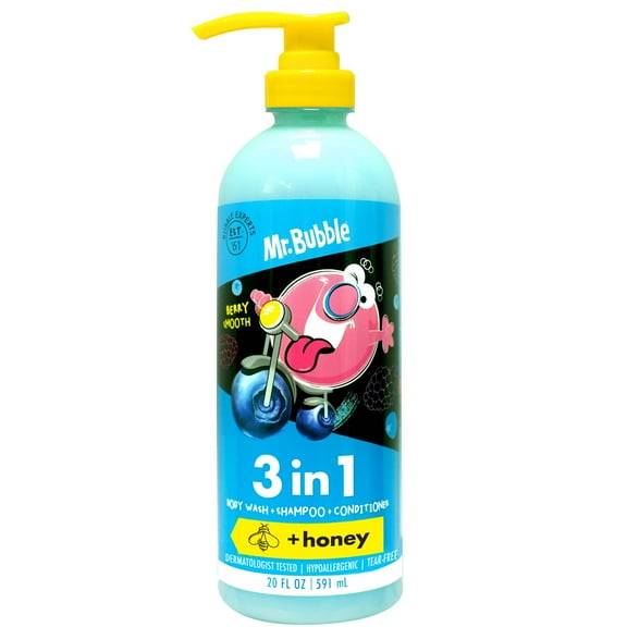 Mr. Bubble Berry Smooth 3in1 Body Wash, Shampoo & Conditioner, 20 fl oz