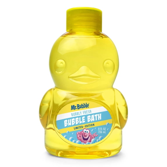 Mr. Bubble Bubbly Fresh Ducky Bubble Bath, Collectible Duck-Shaped Bottle, 8 fl oz