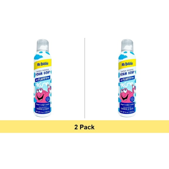 Mr. Bubble Extra Gentle Foam Bath Soap, Dye and Fragrance-Free, 8 oz. - 2 Pack