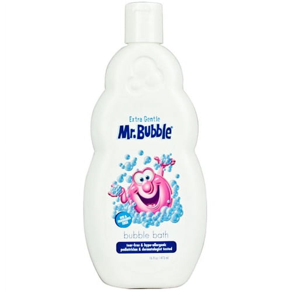 Mr. Bubble Extra Gentle Liquid Bubble Bath, Fragrance Free - 16 Oz, 6 Pack