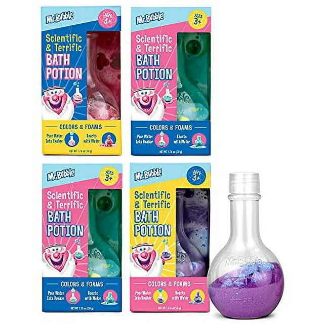 Mr. Bubble Kids Bath .. Bomb Potions Colorful .. Fizzy Fun Cool