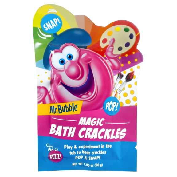 Mr. Bubble Magic Bath Crackles, Poppin' Bath time Fun, Paraben & Fragrance-Free