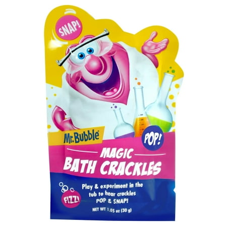 Mr. Bubble Magic Bath Crackles, Poppin' Bath time Fun, Paraben & Fragrance-Free