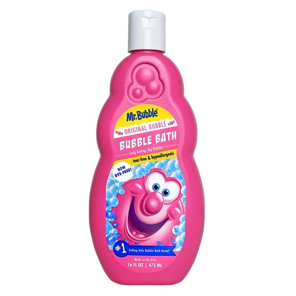 Mr. Bubble Original Bubble Bath, Original Bubblegum Scent, 16 fl oz, Tear-Free