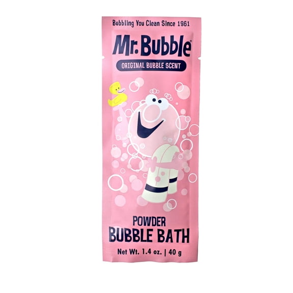 Mr. Bubble Retro Powder Bubble Bath, Original Bubble Gum Scent, 1.4 oz Packet
