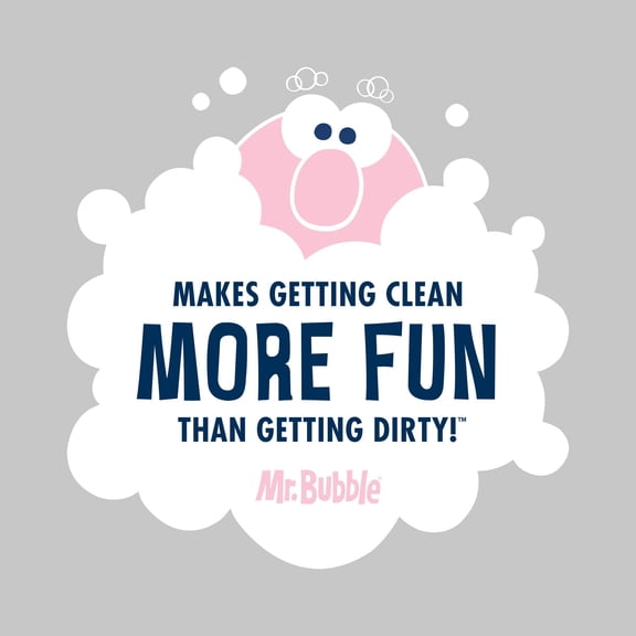 Mr. Bubble Slogan T-Shirt, Makes Getting Clean More Fun Than Getting Dirty