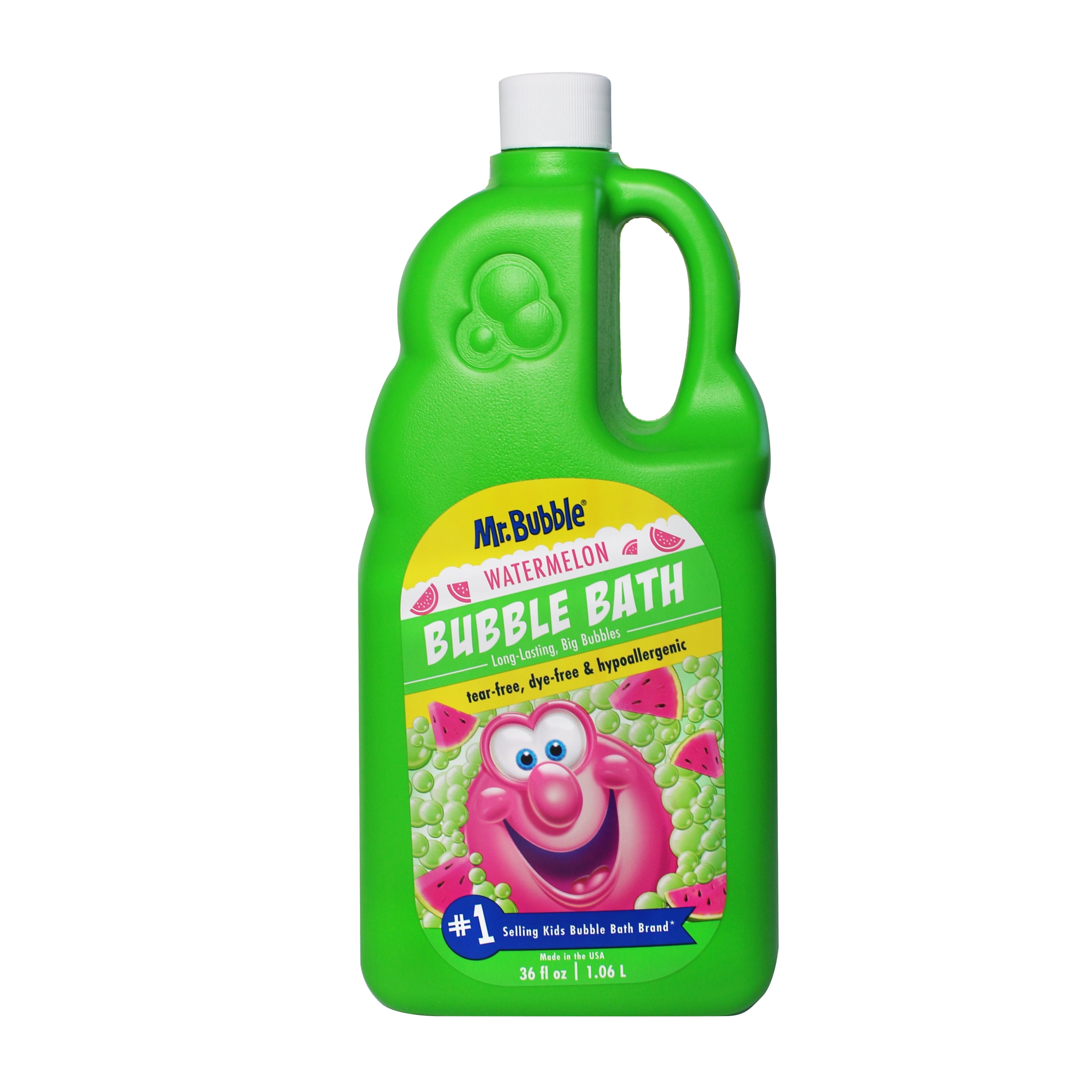 Mr. Bubble Watermelon Bubble Bath, Hypoallergenic Bubble Bath for Kids, Dye Free, 36 fl oz