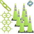 thumbnail image 1 of Mr Chain 28In Safety Green Reflective Traffic Cone And Chain Kit, 1 of 2