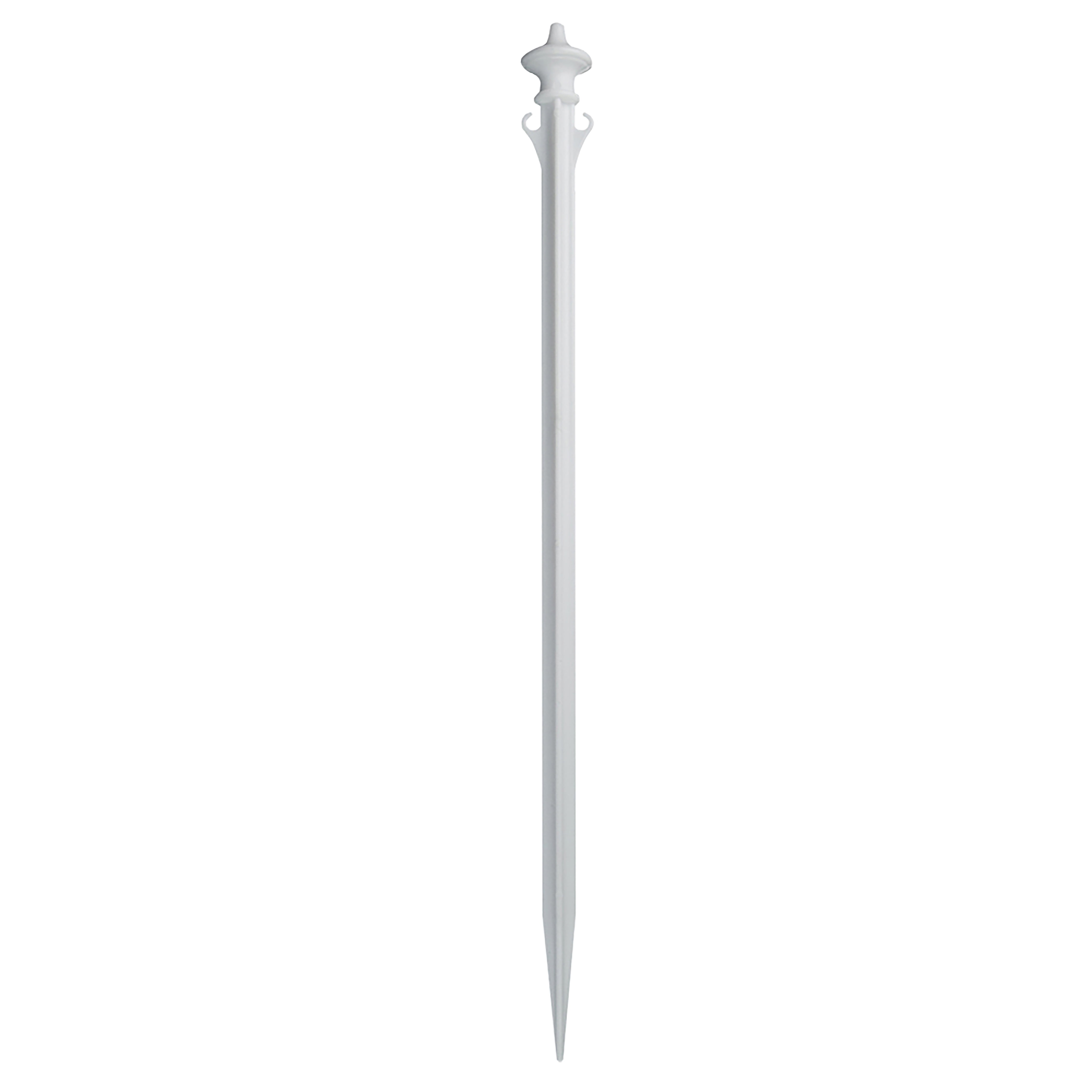Mr. Chain 90901-24 White Solid Colonial Ground Pole overall Height 28"