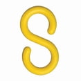 thumbnail image 1 of S-Hook for Plastic Chain Barrier, Yellow, 1 237/500 in Length, Gloss 30302-10, 1 of 4