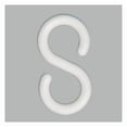 thumbnail image 1 of S-Hook for Plastic Chain Barrier, White, 2 93/100 in Length, Gloss 80301-10, 1 of 1