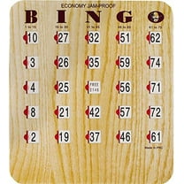 Mr. Chips Jam-Proof Fingertip Slide Bingo Cards with Sliding Windows - 10 Pack in Tan
