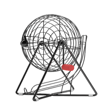 Mr. Chips Professional Steel 11-Inch Tall Bingo Cage - Mysterious Black Bingo Ball Cage