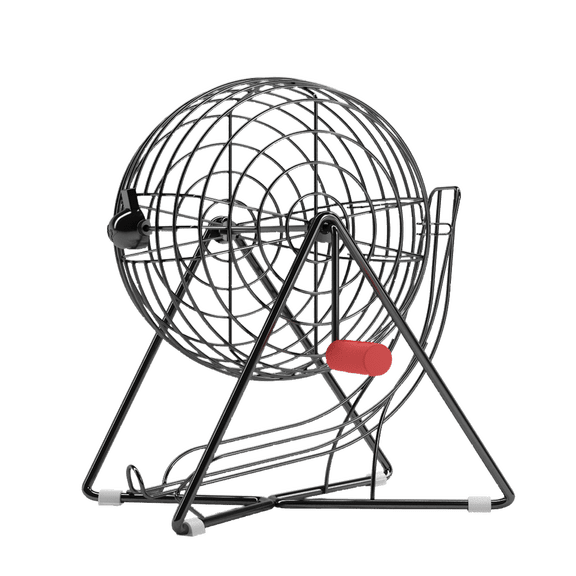Mr. Chips Professional Steel 11-Inch Tall Bingo Cage - Mysterious Black Bingo Ball Cage
