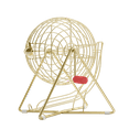 thumbnail image 1 of Mr. Chips Professional Steel 11" Tall Bingo Cage - Luxury Gold Bingo Ball Cage, 1 of 10
