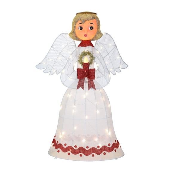 Mr. Christmas 3 ft. Outdoor Illuminated Tinsel Angel