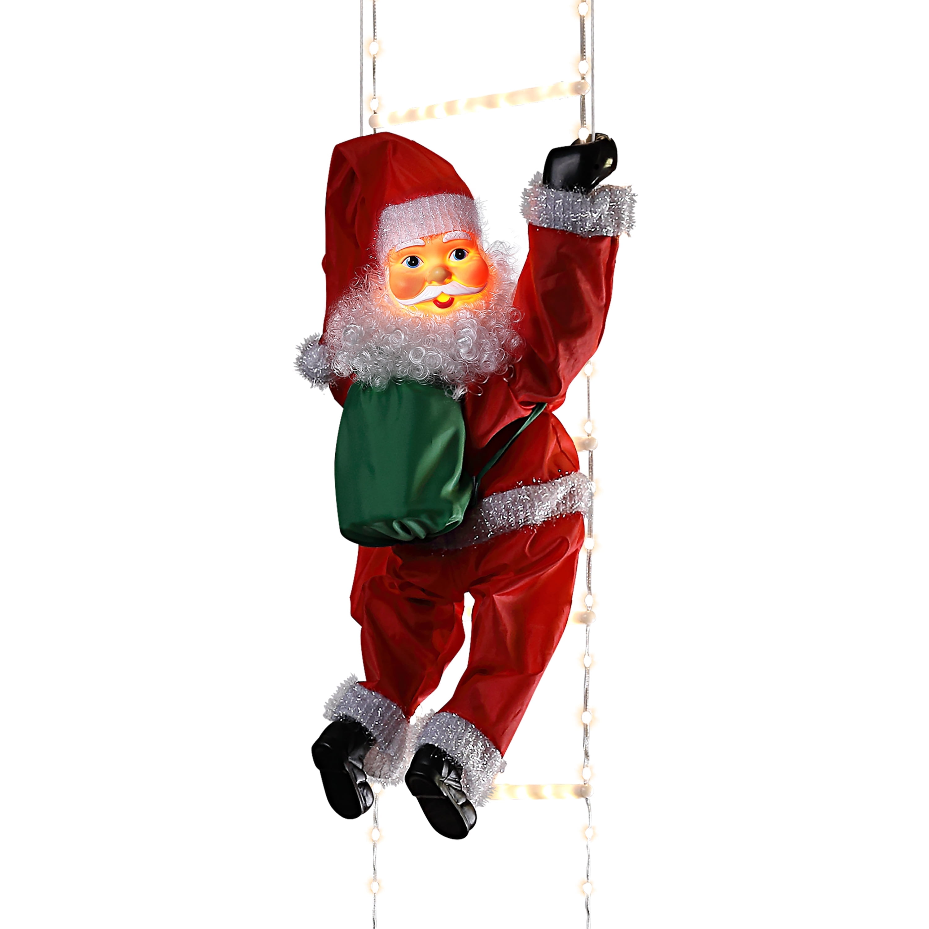 Mr. Christmas 10 ft. Outdoor Animated Rope Ladder Climbing Santa