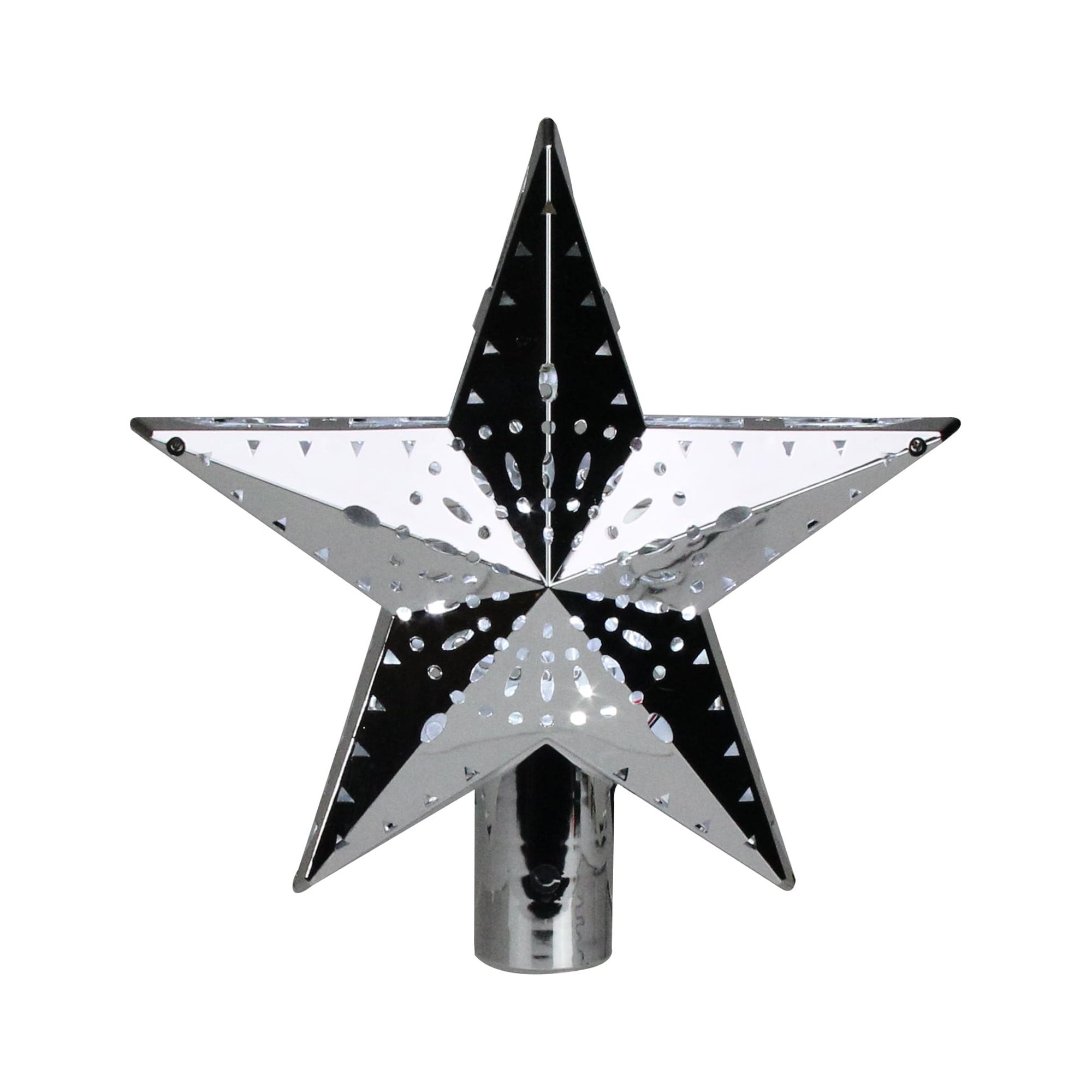 Mr. Christmas 11.5" Lighted Silver Kaleidoscope Star Christmas Tree