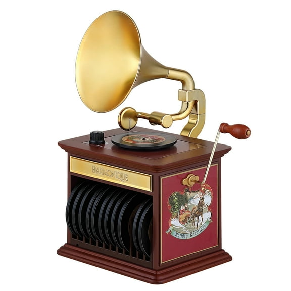 Mr. Christmas 11 in. Musical Gramophone