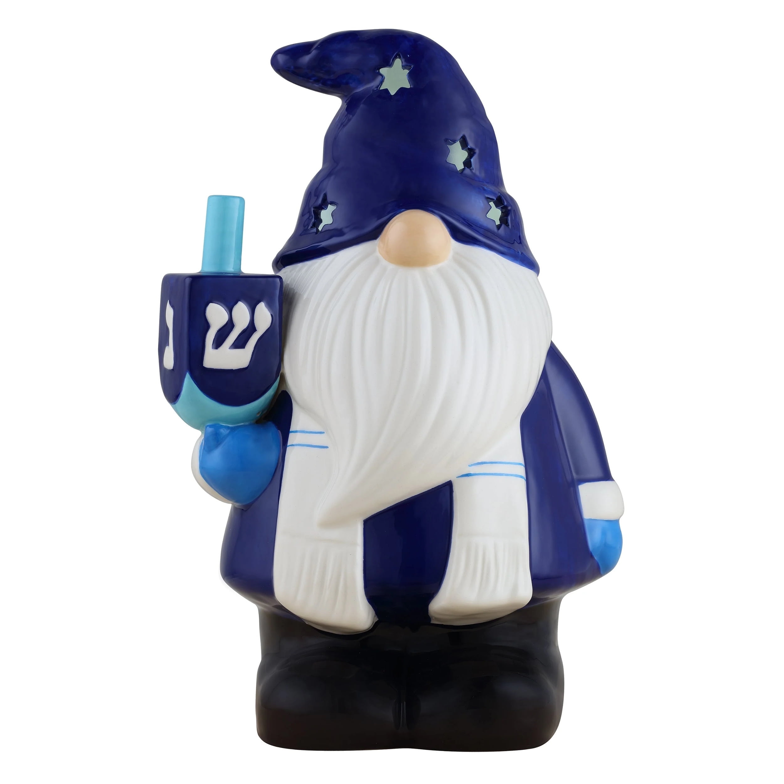 Mr. Christmas 12-Inch Hanukkah Gnome Garden Statue, Blue