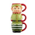 thumbnail image 1 of Mr. Christmas 12 oz. Set of 3 Ceramic Stacking Mugs - Elf, 1 of 5