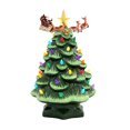 thumbnail image 1 of Mr. Christmas 14" Pre-lit Animated Nostalgic Ceramic Tree - Santa's Sleigh, 1 of 6