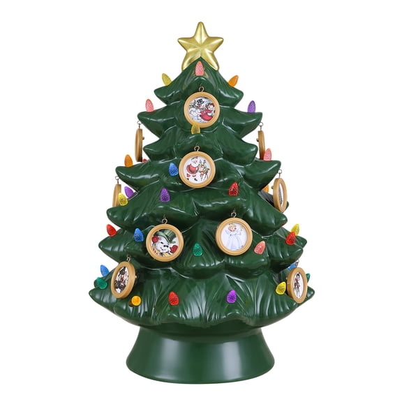 Mr. Christmas 15 in. Family Photo Nostalgic Ceramic Tree