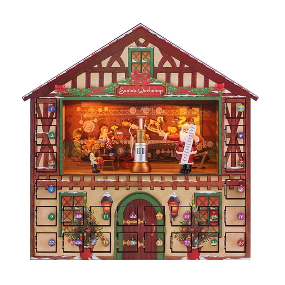 Mr. Christmas 16" Animated Musical Santa's Workshop Advent Calendar