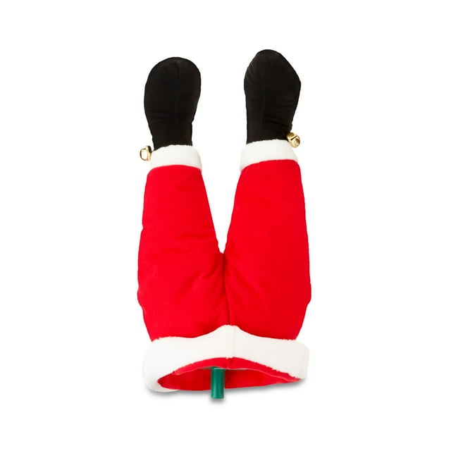 Mr. Christmas 16" Animated Santa Kickers Decoration, Red