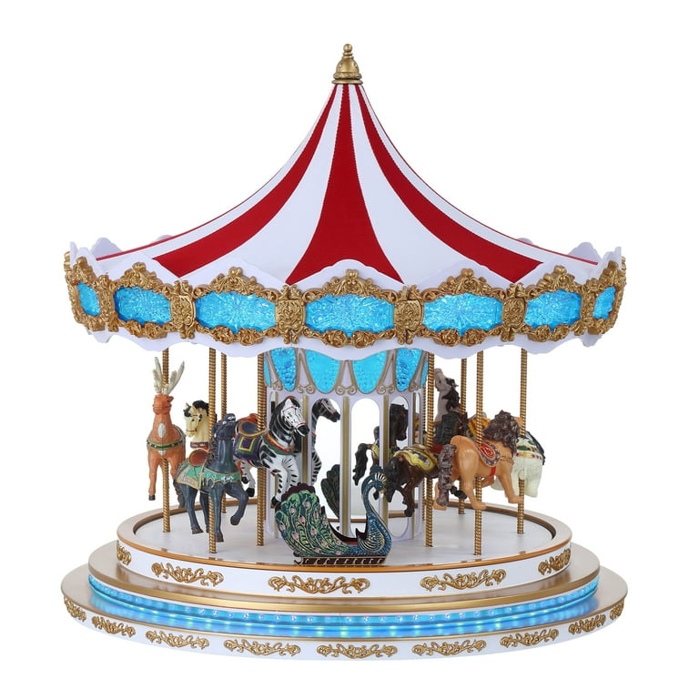 Mr. Christmas 17 in. RGB Light Show Carousel - Walmart.com
