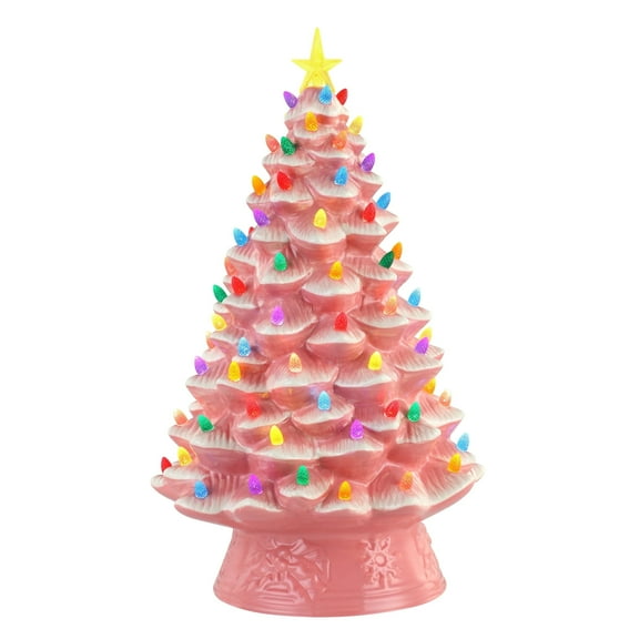 Mr. Christmas 18" Lit nostalgic Christmas Tree - Pink