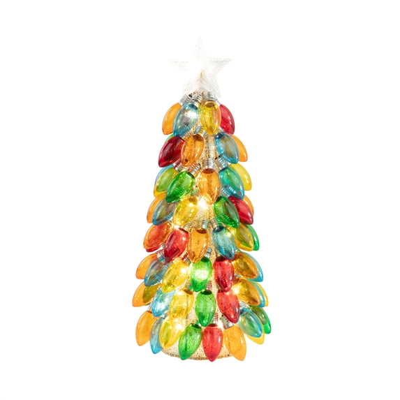 Mr. Christmas 18 in. LED Retro C9 Bulb Tree - Multi-Color