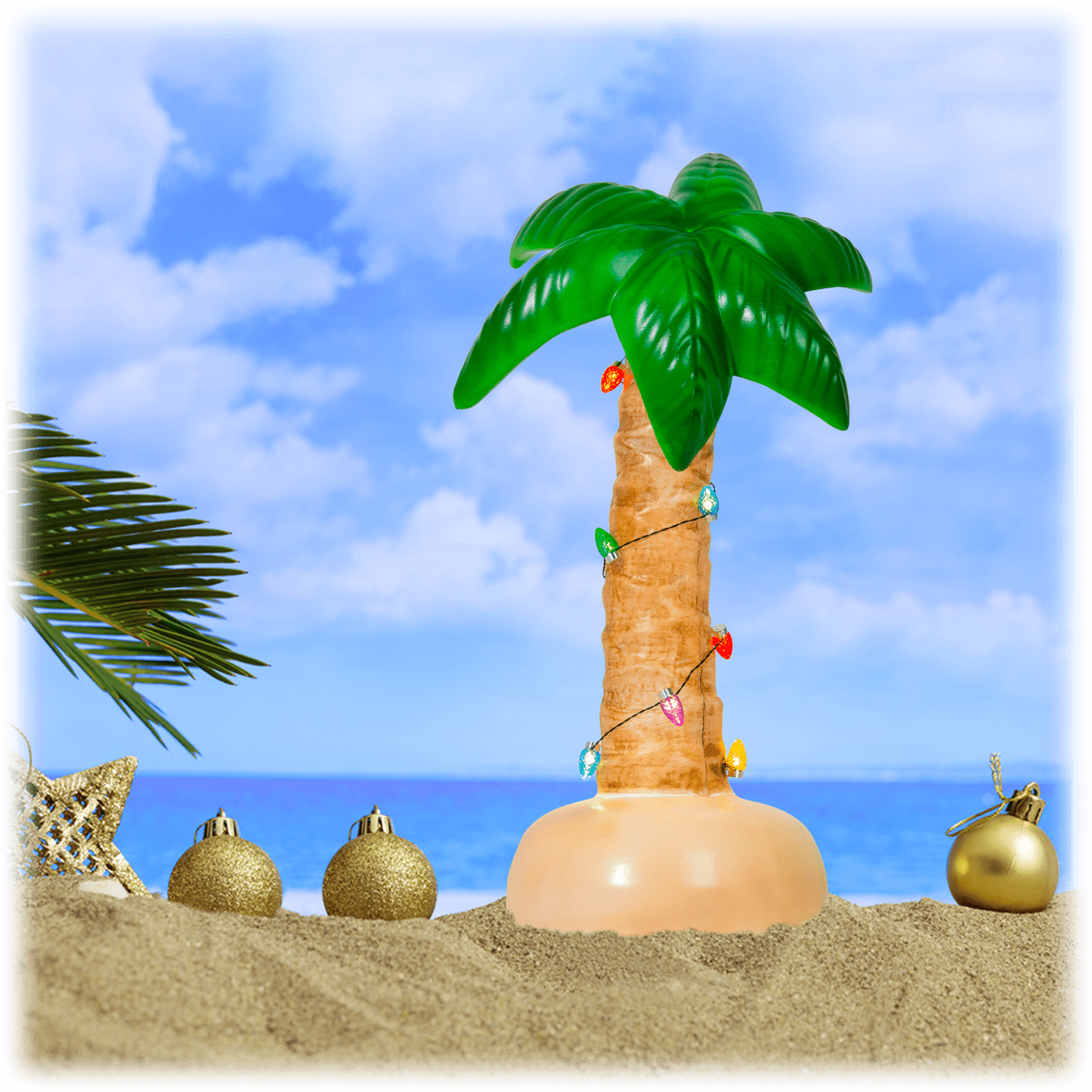 Mr. Christmas 24" Lit Blow Mold Palm Tree