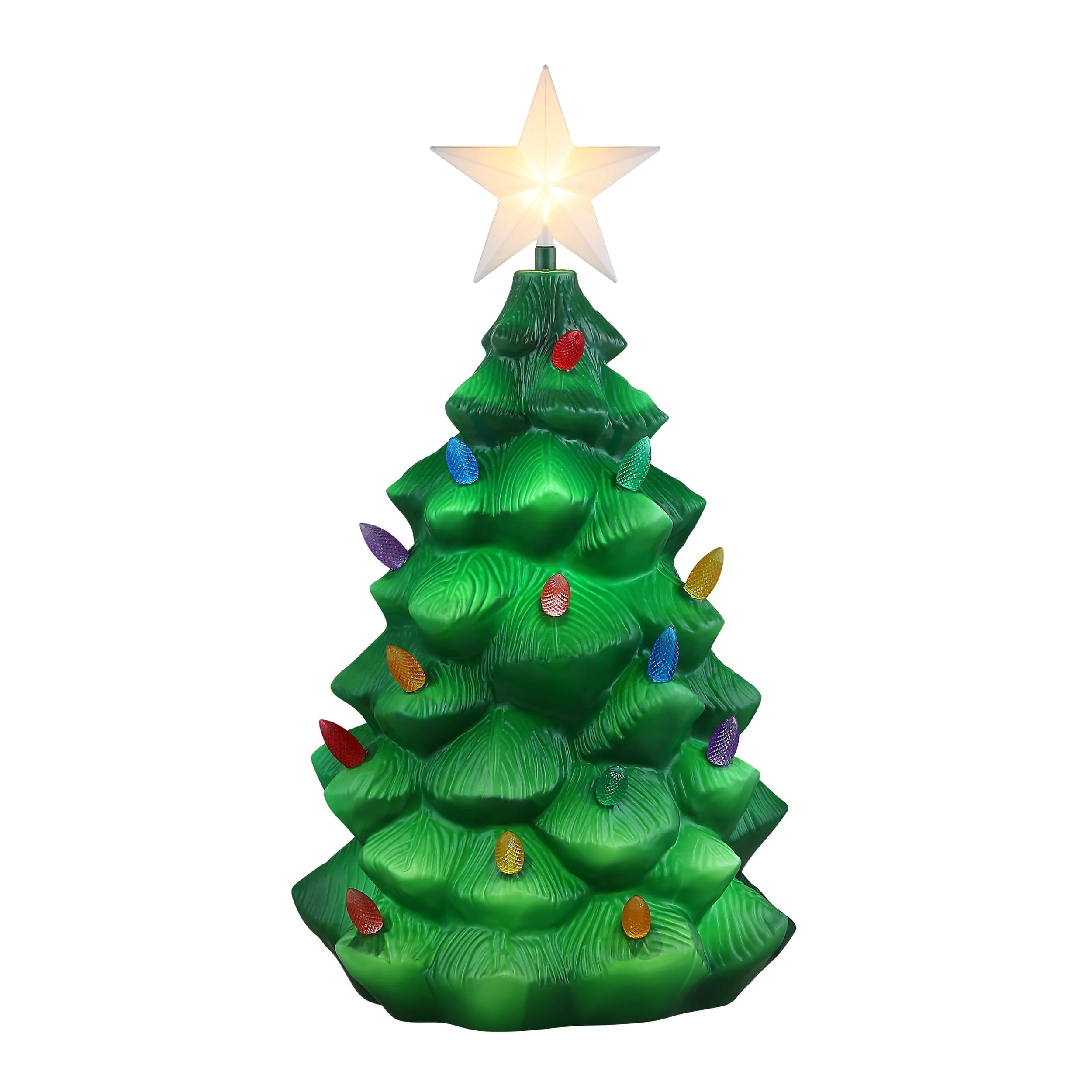"Mr. Christmas Outdoor Lit Blow Mold Tree 24"", 2D LED Illuminated ...