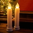 thumbnail image 1 of Mr. Christmas 24" Set of 2 Blow Mold Candles, Christmas, Solid Print, Off-White, Set of 2, 1 of 4