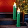thumbnail image 1 of Mr. Christmas 24" Set of 2 Green Blow Mold Candles, 1 of 5