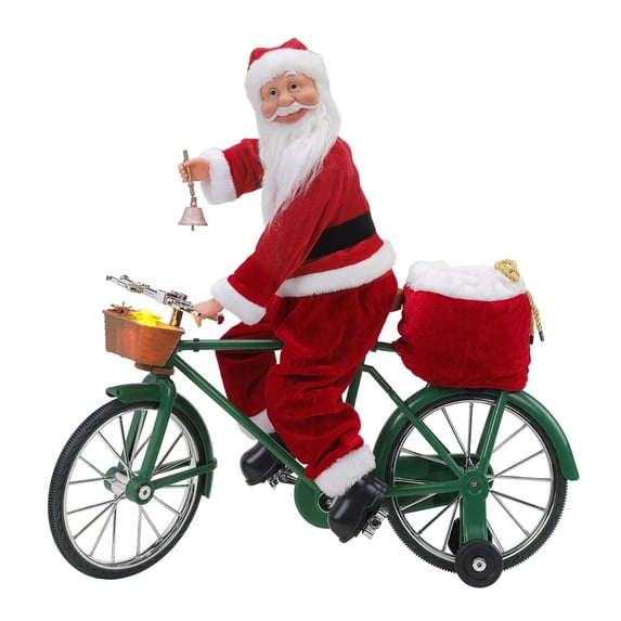 Mr. Christmas 30482 Cycling Santa Holiday Decoration, One Size, Multi