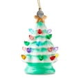 thumbnail image 1 of Mr. Christmas 4" Nostalgic Ceramic Lit Tree Ornament Decoration, Seafoam Green, 1 of 5
