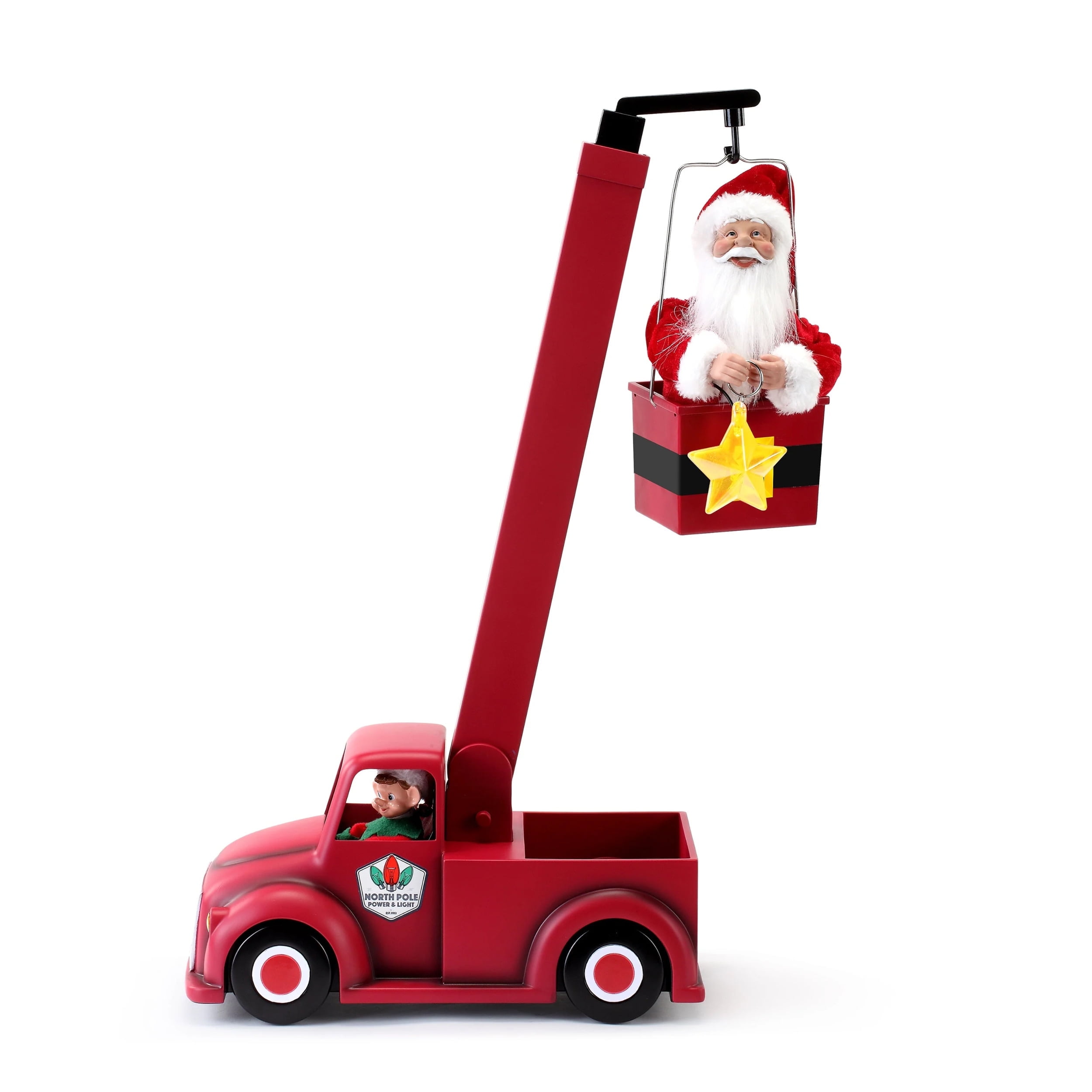 Mr. Christmas 43" Animated North Pole Lighting Crew White Santa